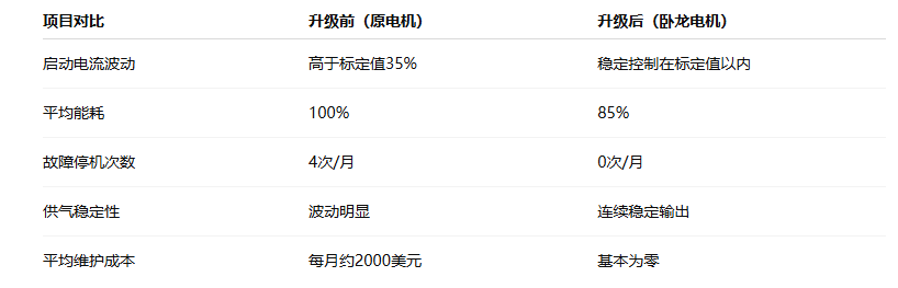 印度空壓機(jī)工廠升級臥龍電機(jī)后能耗降低15% 運行更加穩(wěn)定